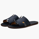 Hermes Izmir Sandal Marine Brown Epsom Leather