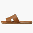 Hermes Izmir Sandal Naturel Blanc Calfskin Leather