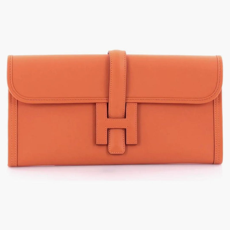 Hermes Jige Elan Clutch Swift 29 Orange