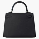 Hermes Kelly Sellier Epsom Palladium 25 Noir
