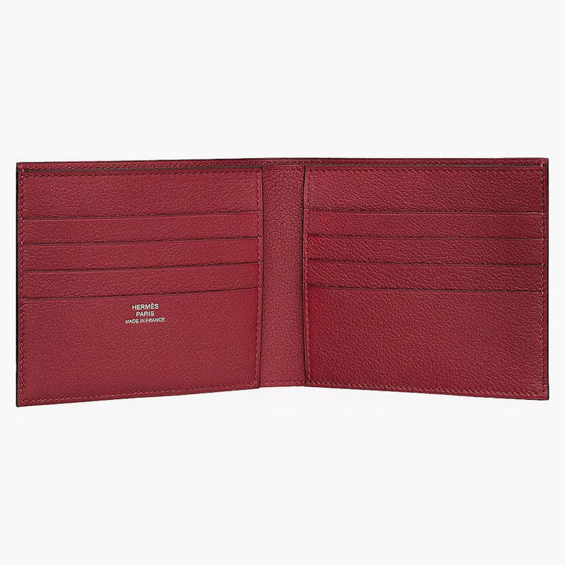Hermes MC2 Copernic Compact peněženka Evercolor Rouge Grenat