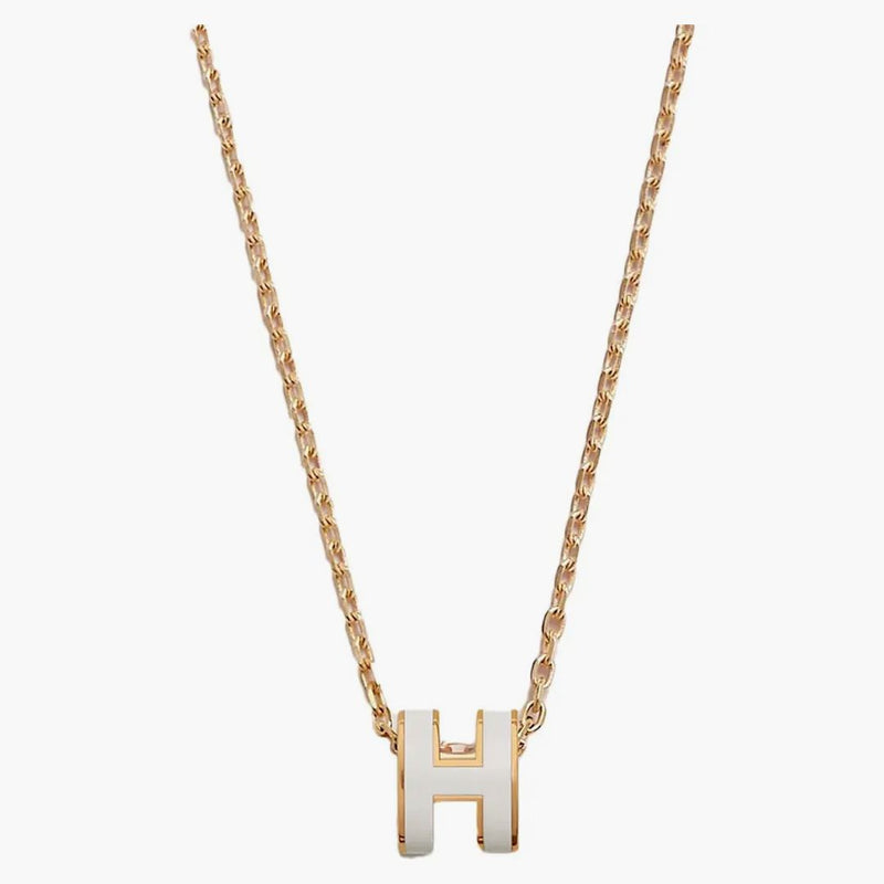 Hermes Mini Pop H přívěsek Blanc