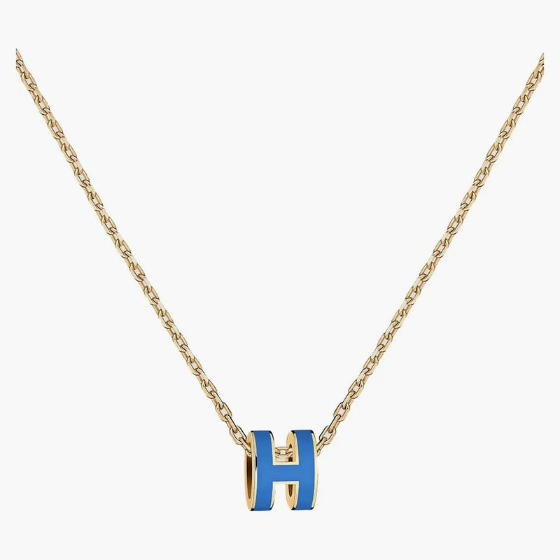Hermes Mini Pop H přívěsek Bleu Sature