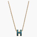 Hermes mini pop h pendente tono oro bleu jean