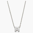 Hermes Mini pop h pendente palladium tone blanc