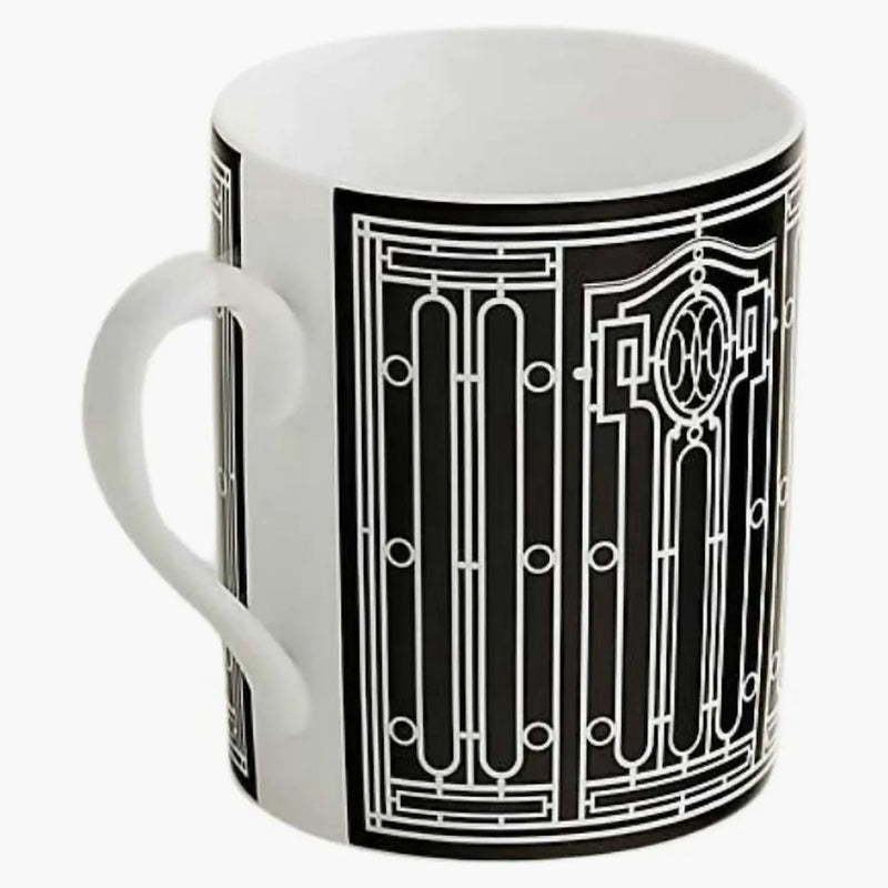 Hermes hrnek H deco č. 2 černá/bílá