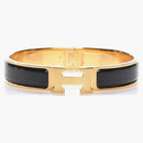 Hermes Clic Clac H Bracciale Oro tono PM nero