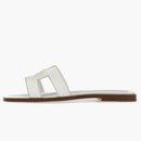 Hermes Oran Sandal Bla Box de cuero de piel de pantorrilla