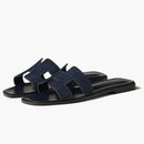 Hermes Oran Sandal Bleu Brut Denim