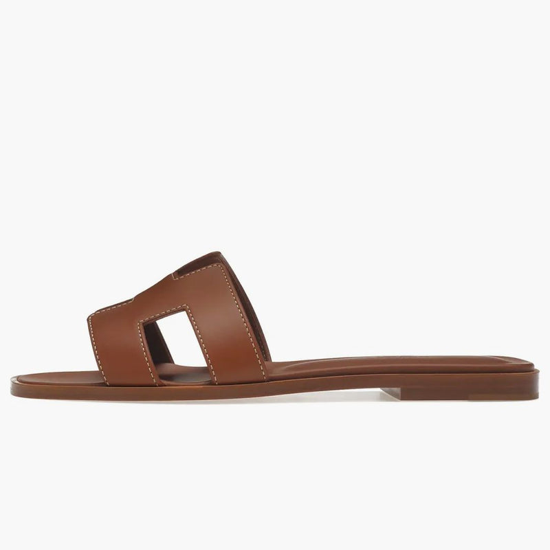 Hermes Oran Sandal Gold Box Catfskin Leather