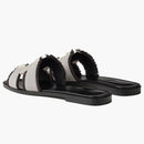 Hermes Oran Sandal Prunoir Canvas