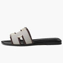 Hermes Oran Sandal Prunoir Canvas