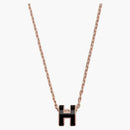 Hermes Pendant Mini Pop H Black/Rose Gold
