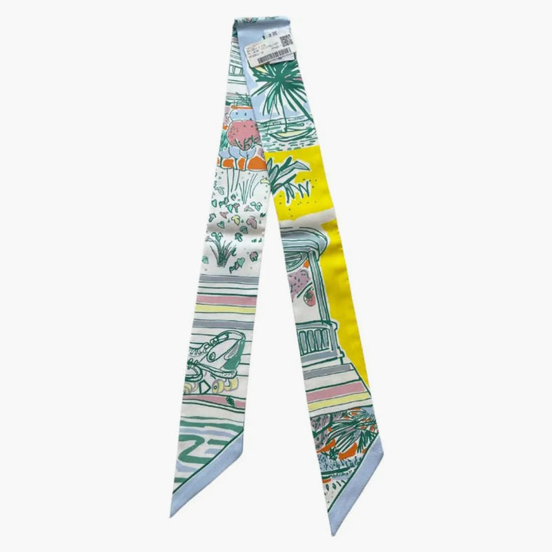 Hermes Rayures d're Tilly Jaune Vif/Ciel/Vert