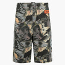Heron Preston Camo Flaming Sweatshorts Green