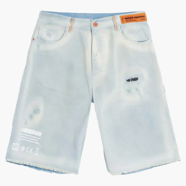 Heron Preston Code 8000 Hammer Shorts Medium Grey/white