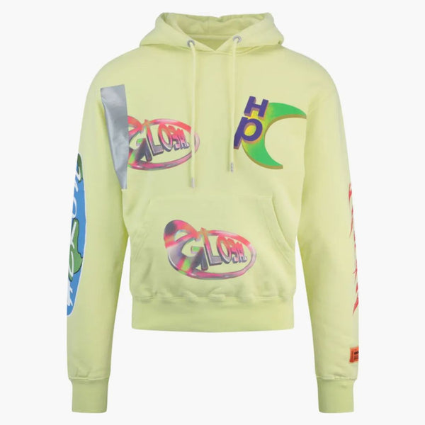 Heron Preston Global Collage Hoodie Yellow Multi