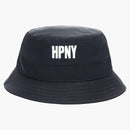 Heron Preston Hpny Emb Nylon Bucket Hat Black/white