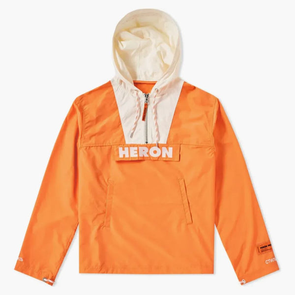 Heron Preston Heron Half Zip Windbreaker Parka Orange