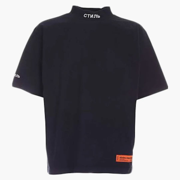 Heron Preston Logo Back Patch Mockneck T-shirt Black