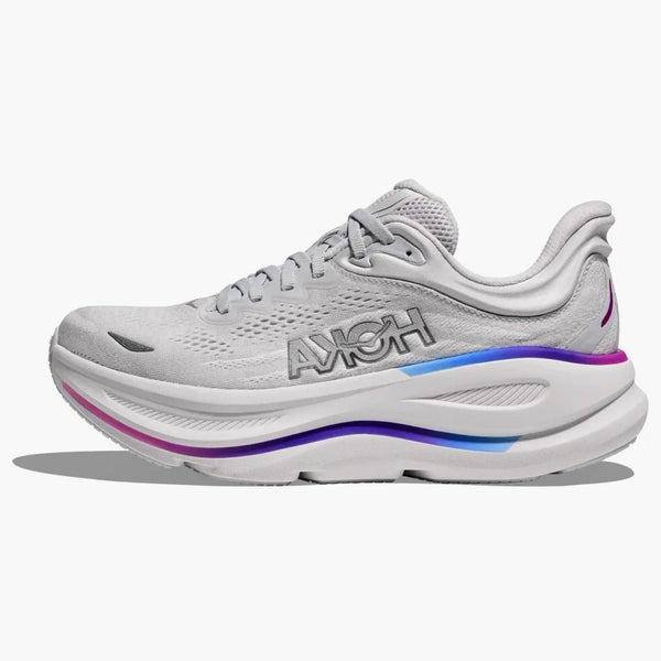 Hoka One One Bondi 9 Cosmic Gray White Mesh (Women's)