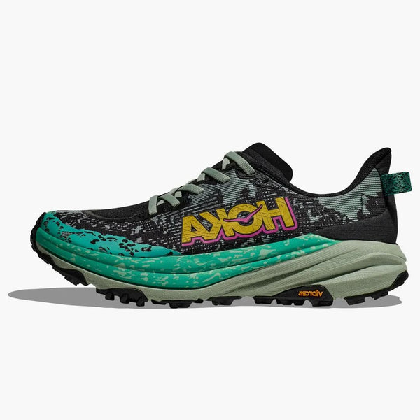 Hoka One One Speedgoat 6 Black Aloe Vera (women's)