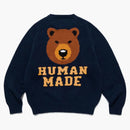 Suéter de punto de raglán de oso humano