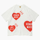 Human Made Big Heart T-Shirt White Red