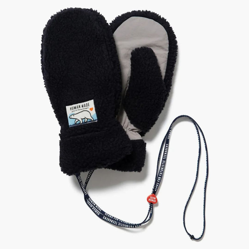 Human Made Boa Fleece in the middle of navy
