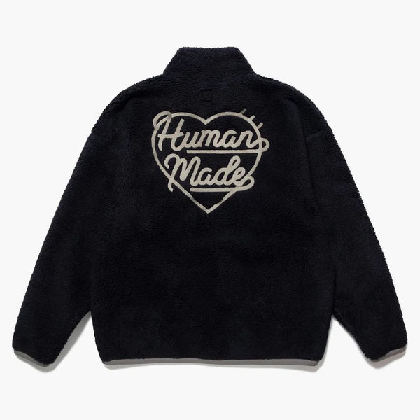 Lidský vyrobený boa fleece svetr námořnictvo
