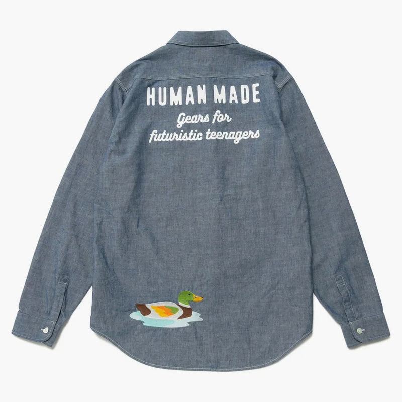 Human Made Chambray L/S Shirt Blue