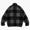 Human Made Check Boa Fleece Jacket Black