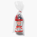 Keychain de corazón de ganchillo hecho por humanos Armada roja