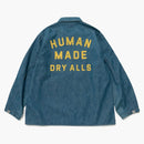 Shirt da lavoro in denim fatto umano indaco