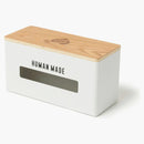 Caja de tejido doble de doble parte hecha por humanos blancos