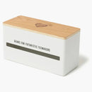 Caja de tejido doble de doble parte hecha por humanos blancos