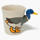 Tazza di anatra fatta umana blu