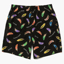 Lidské peří šortky černé