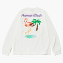 Human made flamingo l/s t-shirt white