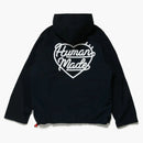 Human hecha a mitad de cremallera anorak chaqueta marina marina