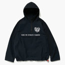 Human hecha a mitad de cremallera anorak chaqueta marina marina