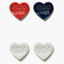 Fuccio di bacchette per il cuore fatto umano (set di 4) blu rosso bianco