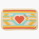 Mänskligt tillverkad hjärta fleece filt gul