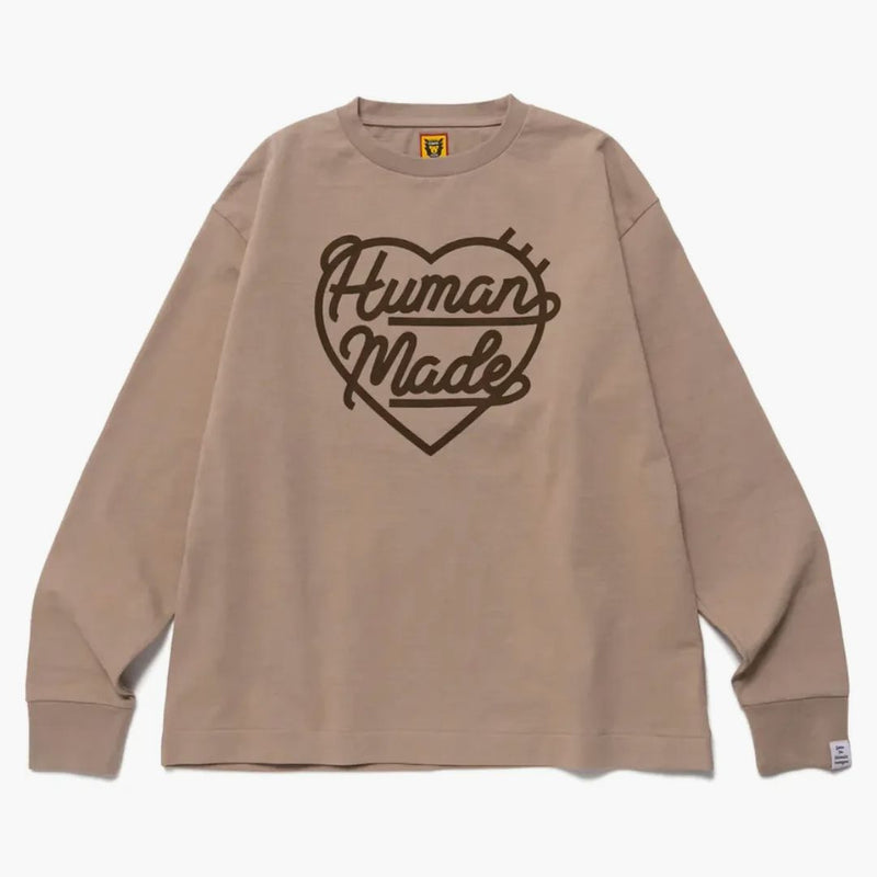 Human Made Heart L/S T-shirt beige