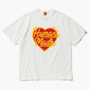 Mänskligt tillverkad hjärtlogo t-shirt vit