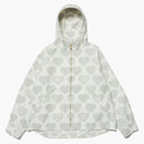 Lidské vyrobené srdce zip-up parka bílá