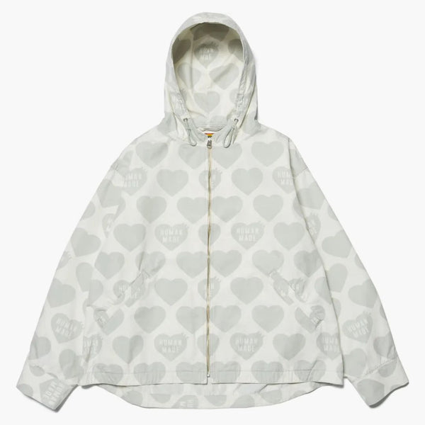 Parti-up di zip-up del cuore fatto umano bianco