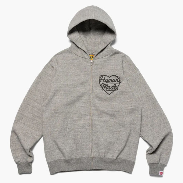 Lidská vyrobená srdeční zip-up potu mikina (FW22) šedá
