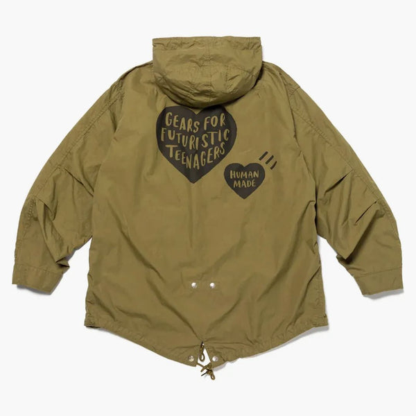 Human Made Hooded Coat Olivedrab
