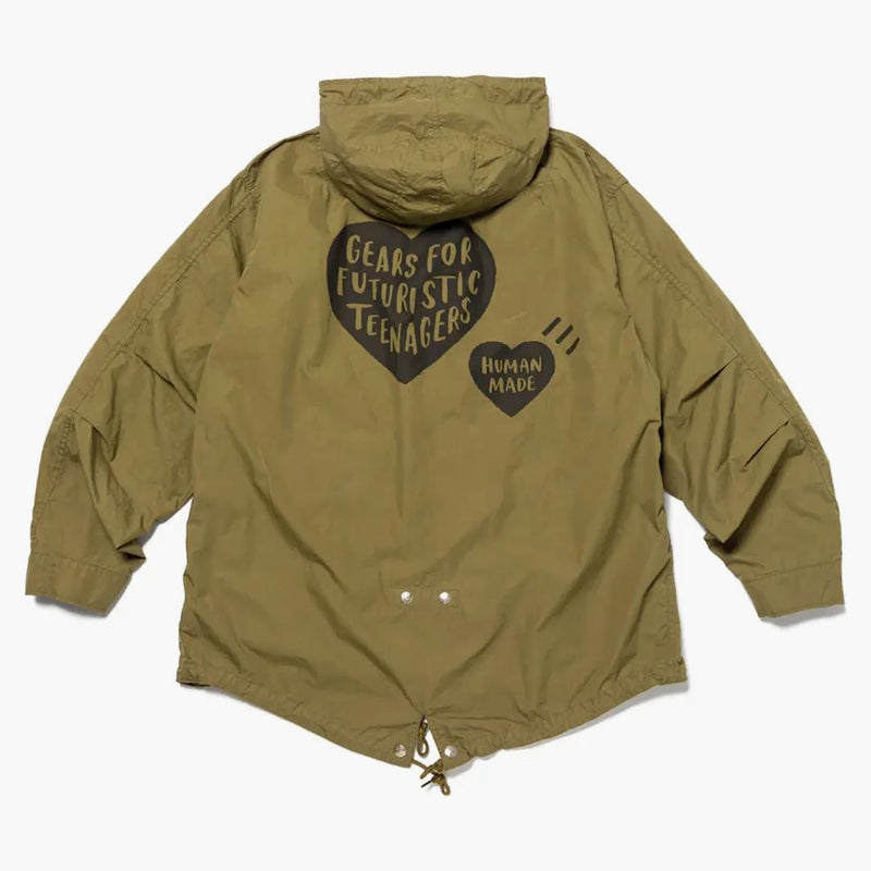 Human Made Hooded Coat Olivedrab